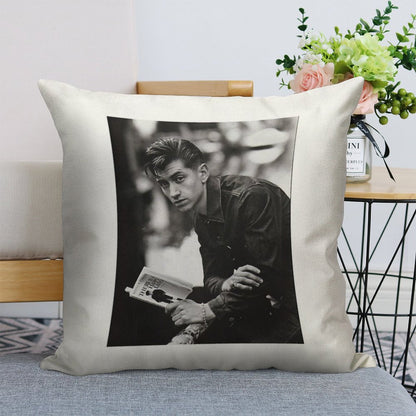 Alex Turner Linen Throw Pillow Cover