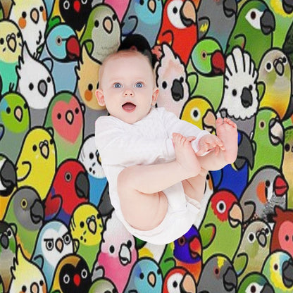 Everybirdy Pattern 2023 Throw Blanket