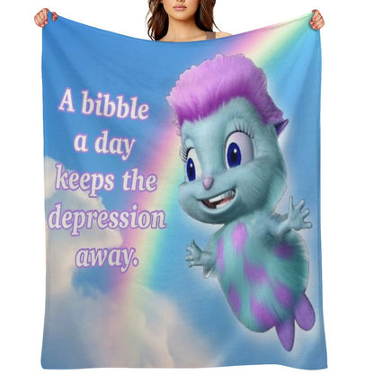 Bibble Motto Throw Blanket