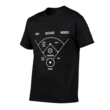 Funny Who&#39;s On First Baseball Vintage Joke Baseball Dad T-Shirt