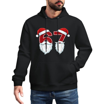 Funny Six Seven 67 Meme Santa Christmas Holiday Party Xmas Unisex Design Hoodie