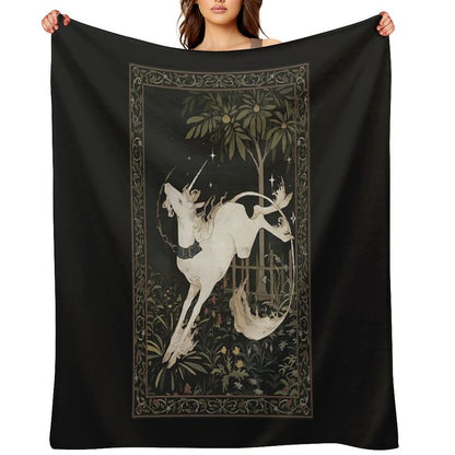 Unicorn Out of Captivity Throw Blanket