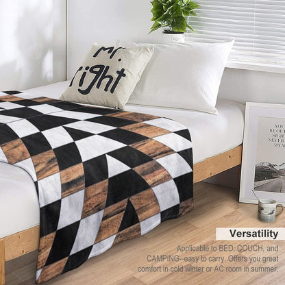 Urban Tribal Pattern No.13 - Aztec - Concrete And Wood Throw Blanket