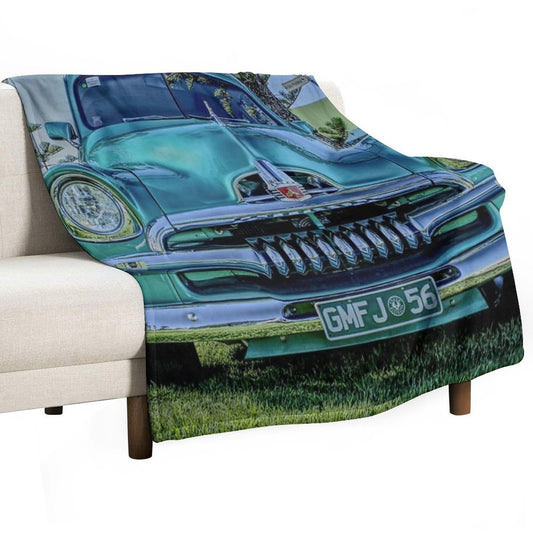 Modified FJ Holden at Wigley Reserve Throw Blanket
