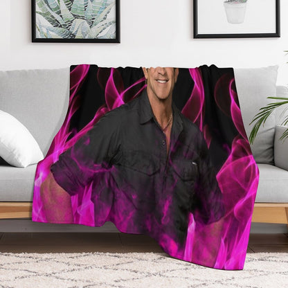 Jeff Probst Survivor Pink Fire Tapestry Throw Blanket