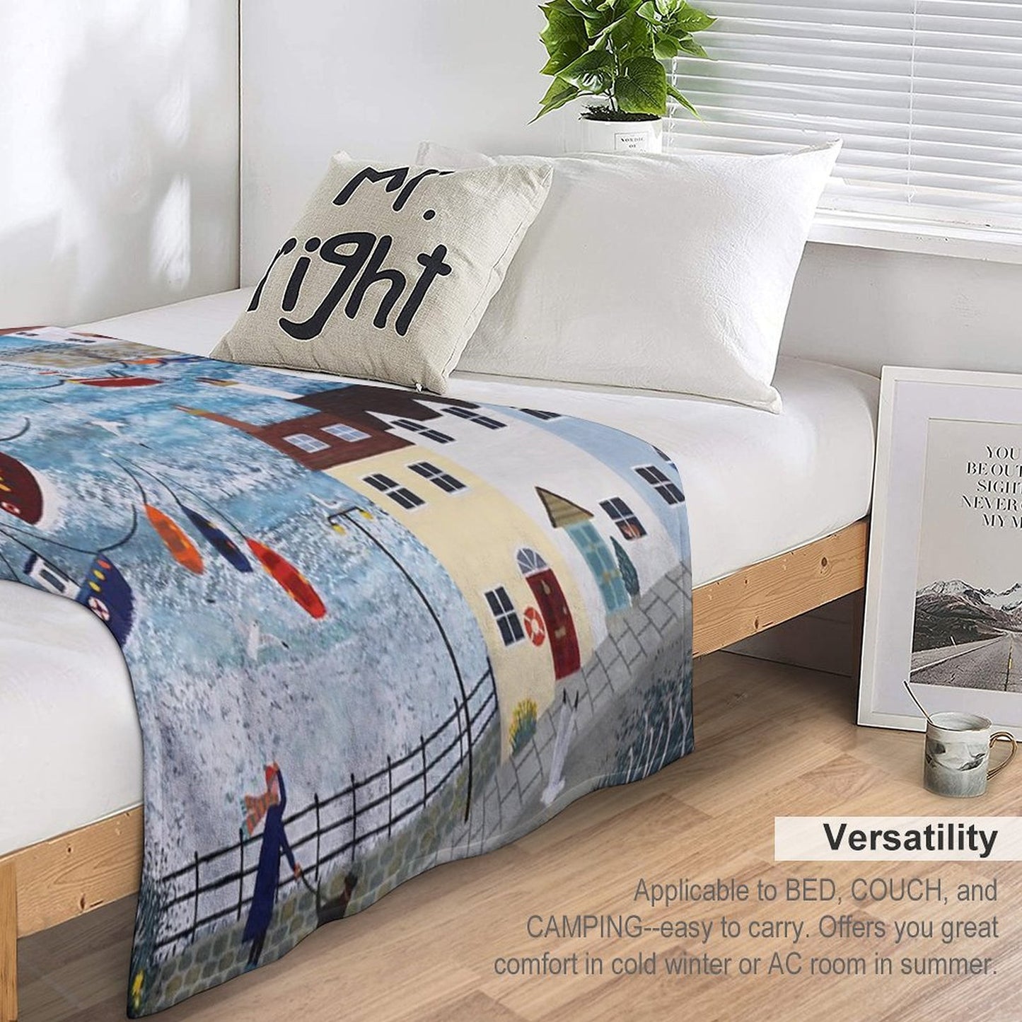 Stormy Harbour Throw Blanket