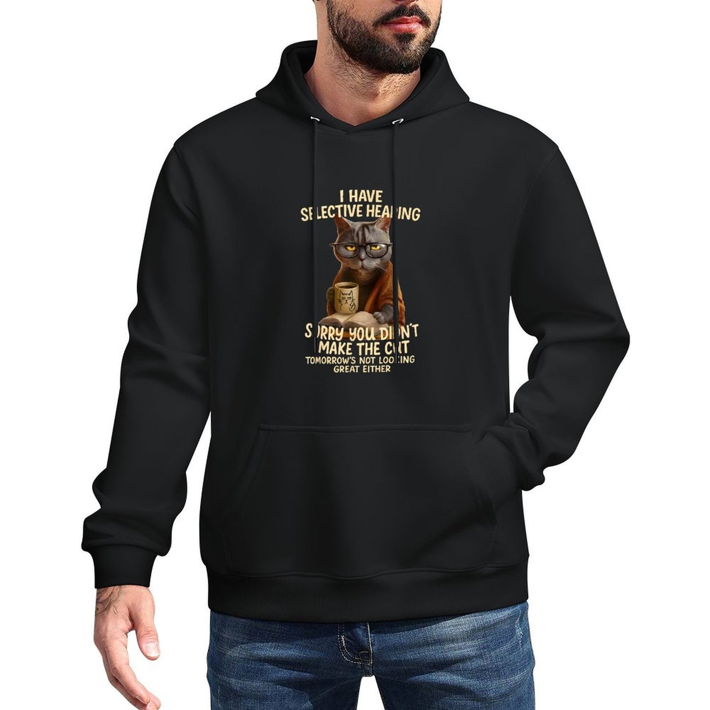 Cat Have Selective Hearing You Didnt Make Cut Funny 0LZ3LI Pilling-Resistant Hoodie