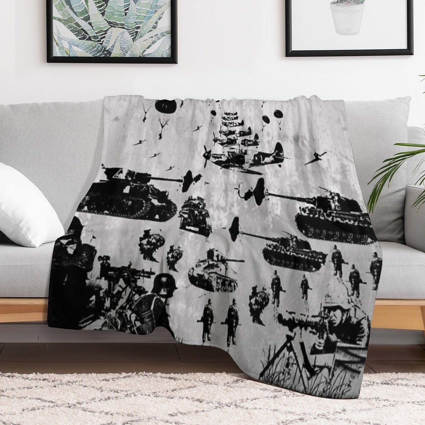 1944 WORLD WAR 2 Throw Blanket