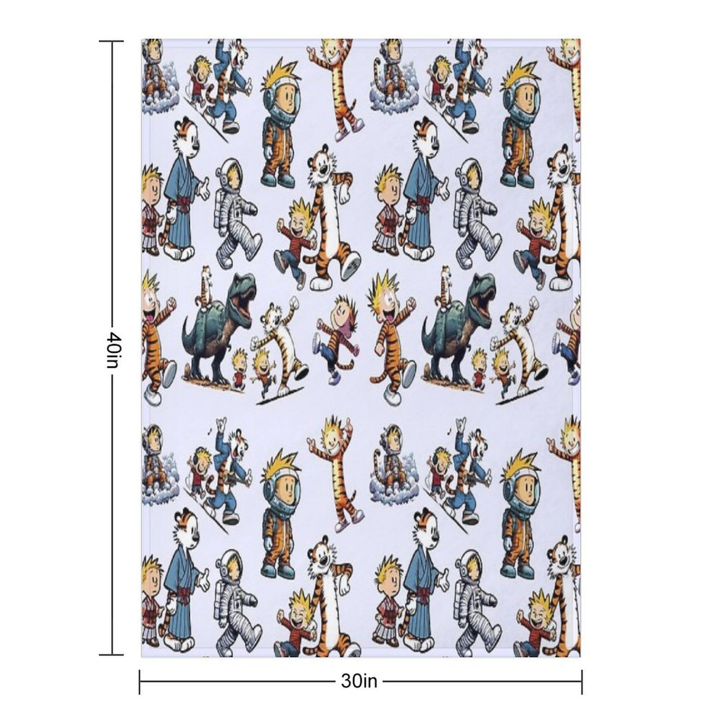 The World of Calvin And His Friendly Tiger Throw Blanket