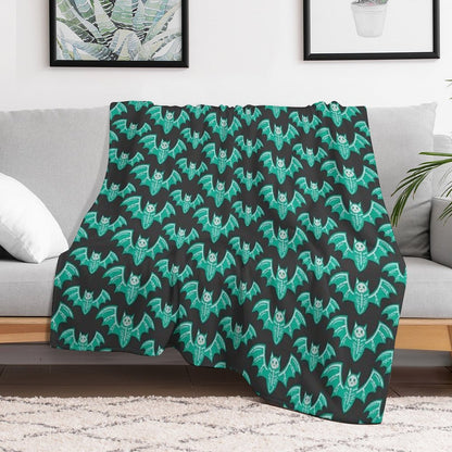 Blushing Skeletal Bats - Halloween - [2021 Collection] JT017 Throw Blanket