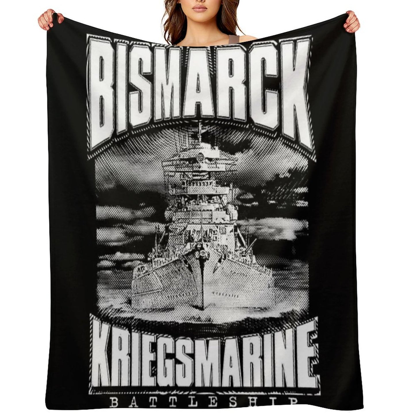 Battleship Bismarck Throw Blanket