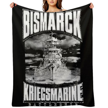 Battleship Bismarck Throw Blanket