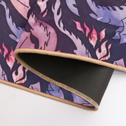 Dragon Fire Dark Pink & Purple  Anti-Trip Bath Mat