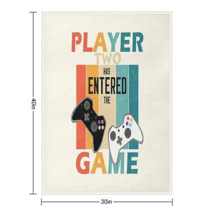 Retro Player 2 Has Entered The Game Throw Blanket
