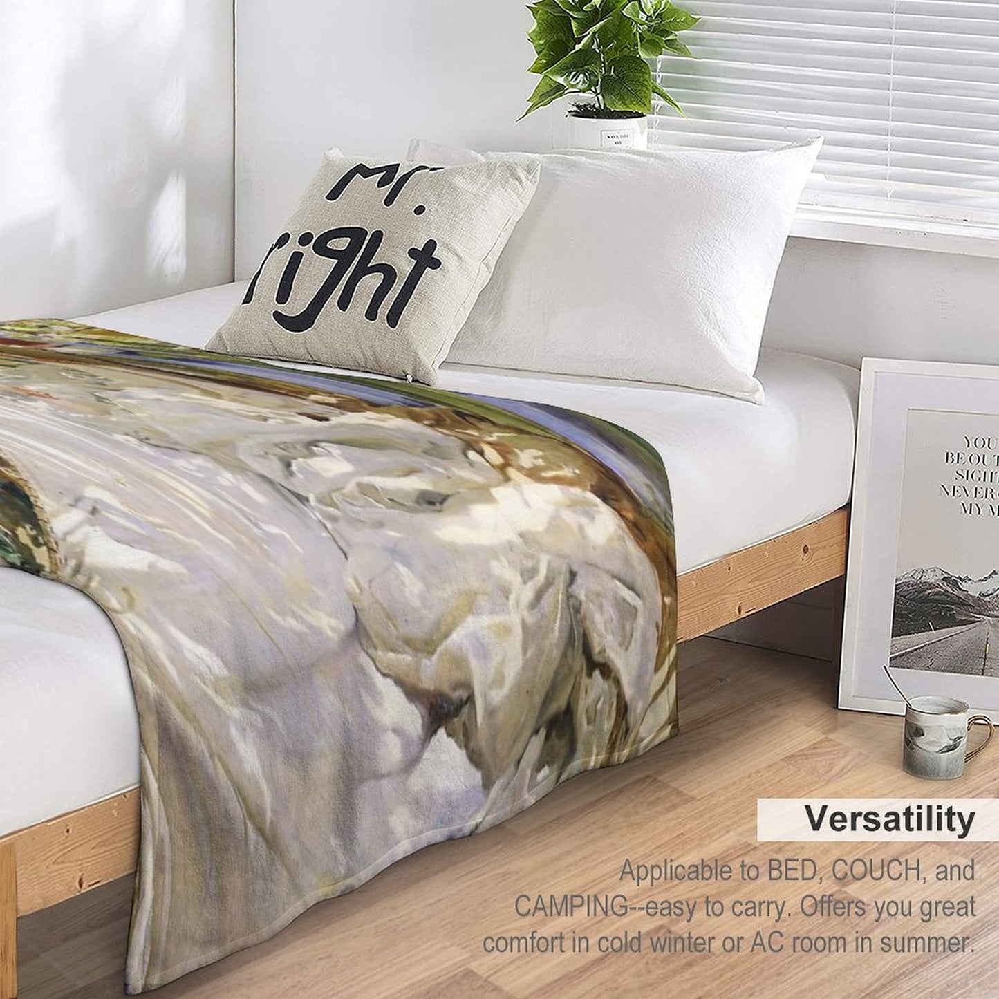 Joaquín Sorolla - Sewing The Sail Throw Blanket