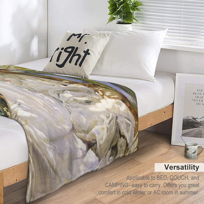 Joaquín Sorolla - Sewing The Sail Throw Blanket