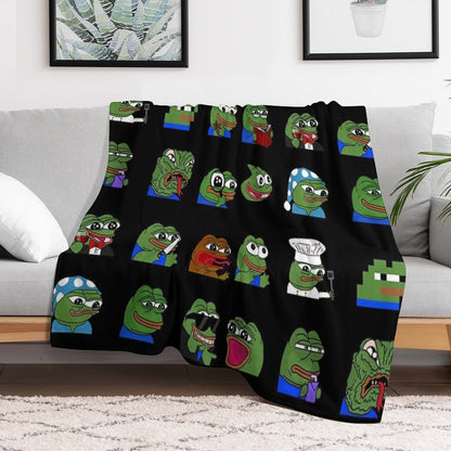 Pepe Peepo Variety Set (16 Pepes Edition) Throw Blanket