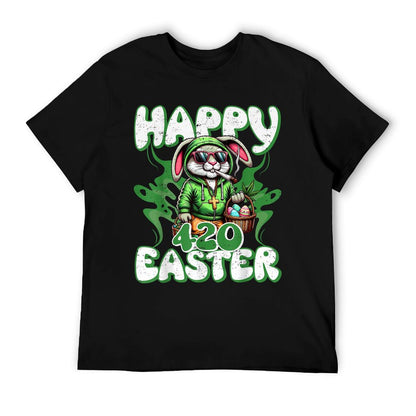 Happy 420 Easter Funny Smoking Easter Bunny Men Women T-Shirt
