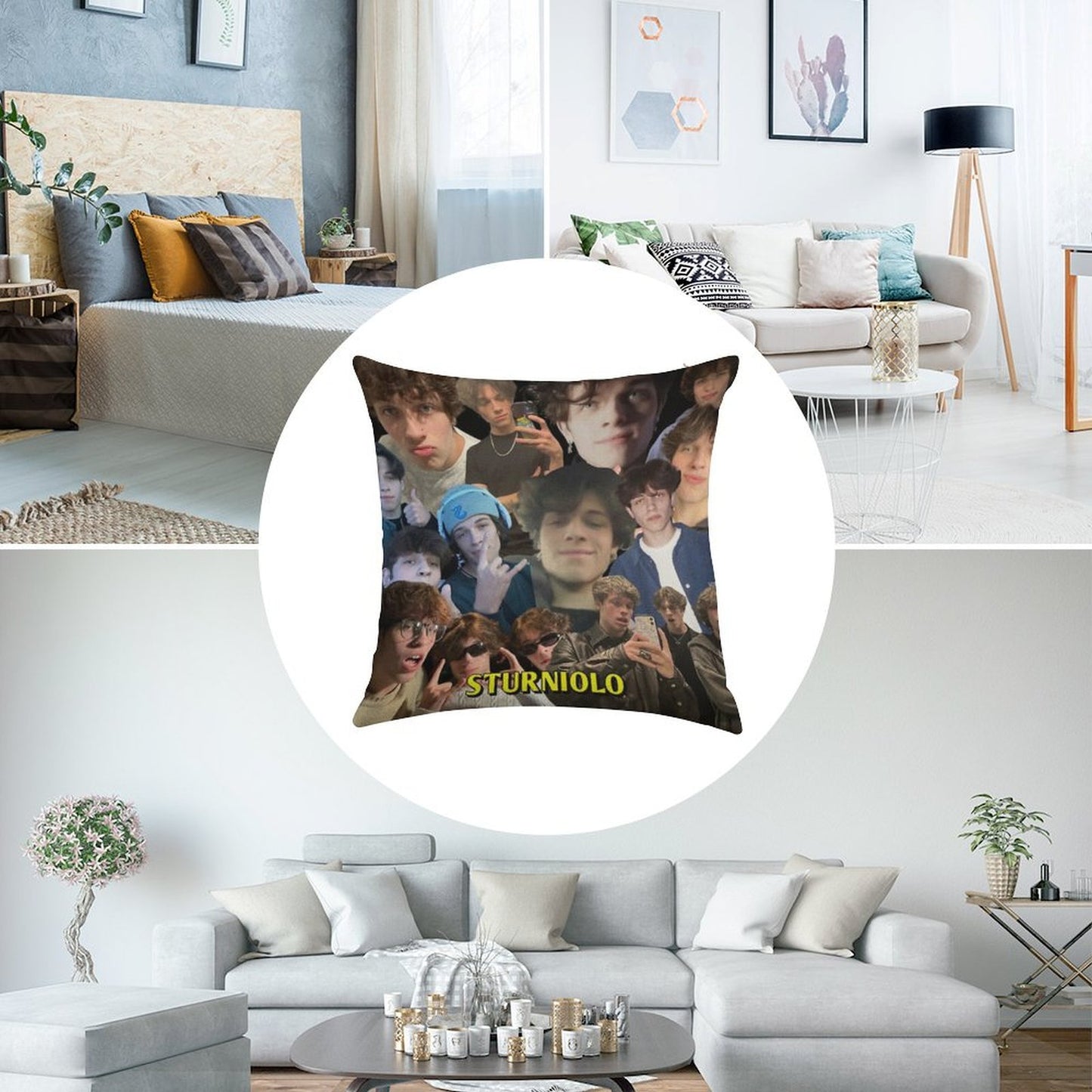 Sturniolo Triplets Iconic Linen Throw Pillow Cover