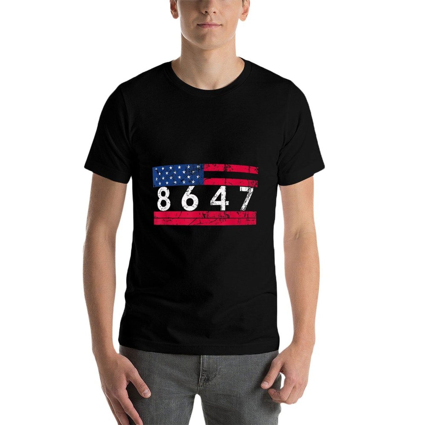 Anti Trump Impeach 47 8647 86 47 47th President US  Trendy Pattern T-Shirt