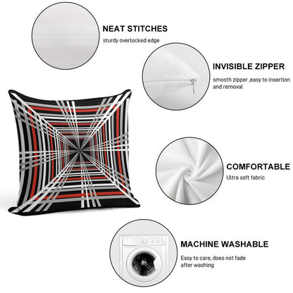 Tesla Plaid Badge Design 8K UHD Soft Shrink-Resistant Throw Pillow