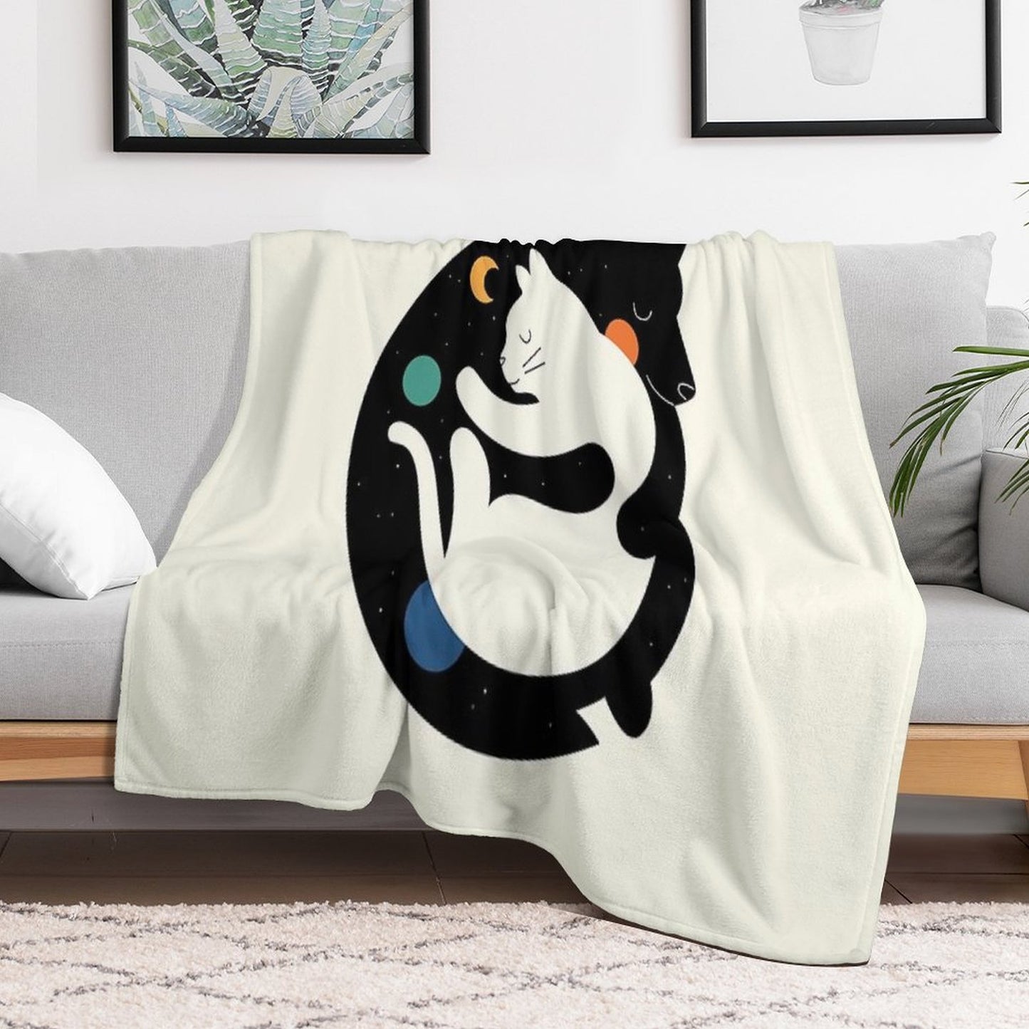 More Hugs Less Fights Throw Blanket