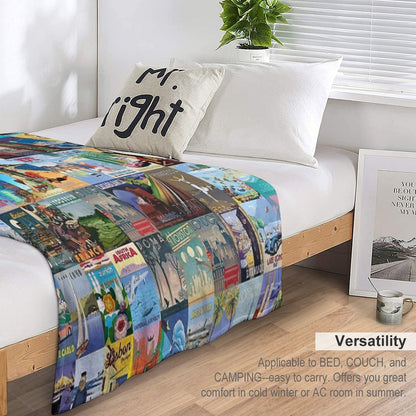 Art Deco Travel Throw Blanket