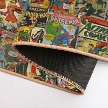 Vintage Comic Book Pattern Bath Mat