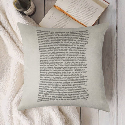 That One Scene In Little Women Linen Throw Pillow Cover