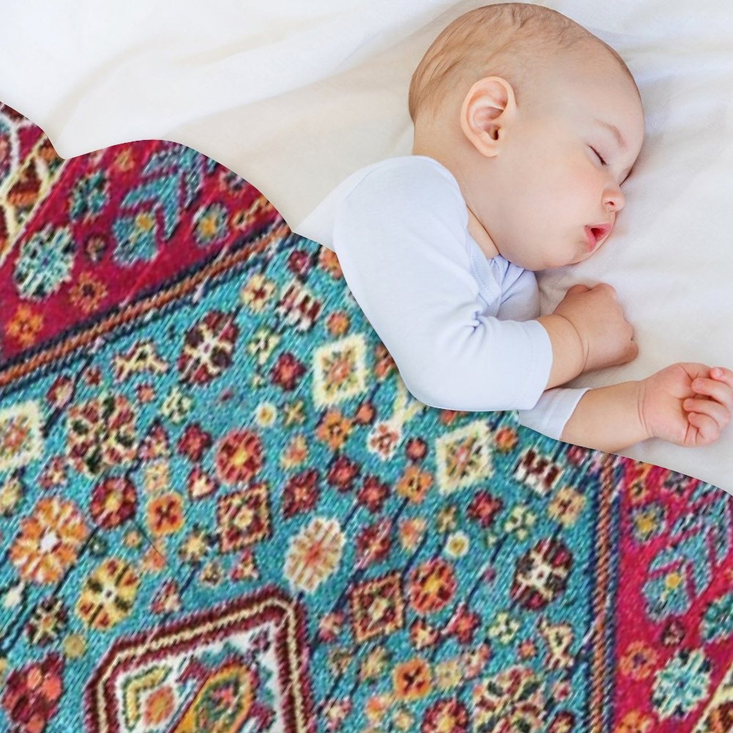 Heritage Moroccan Carpet Style Throw Blanket