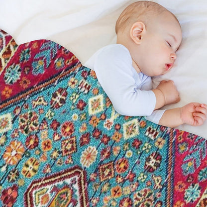 Heritage Moroccan Carpet Style Throw Blanket