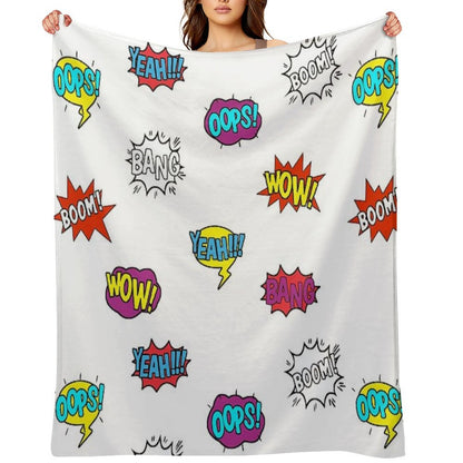 Pop Art Comic Book Style - LBC Throw Blanket