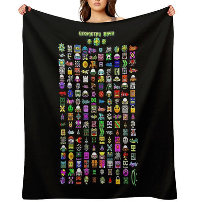 Geometry Dash Throw Blanket