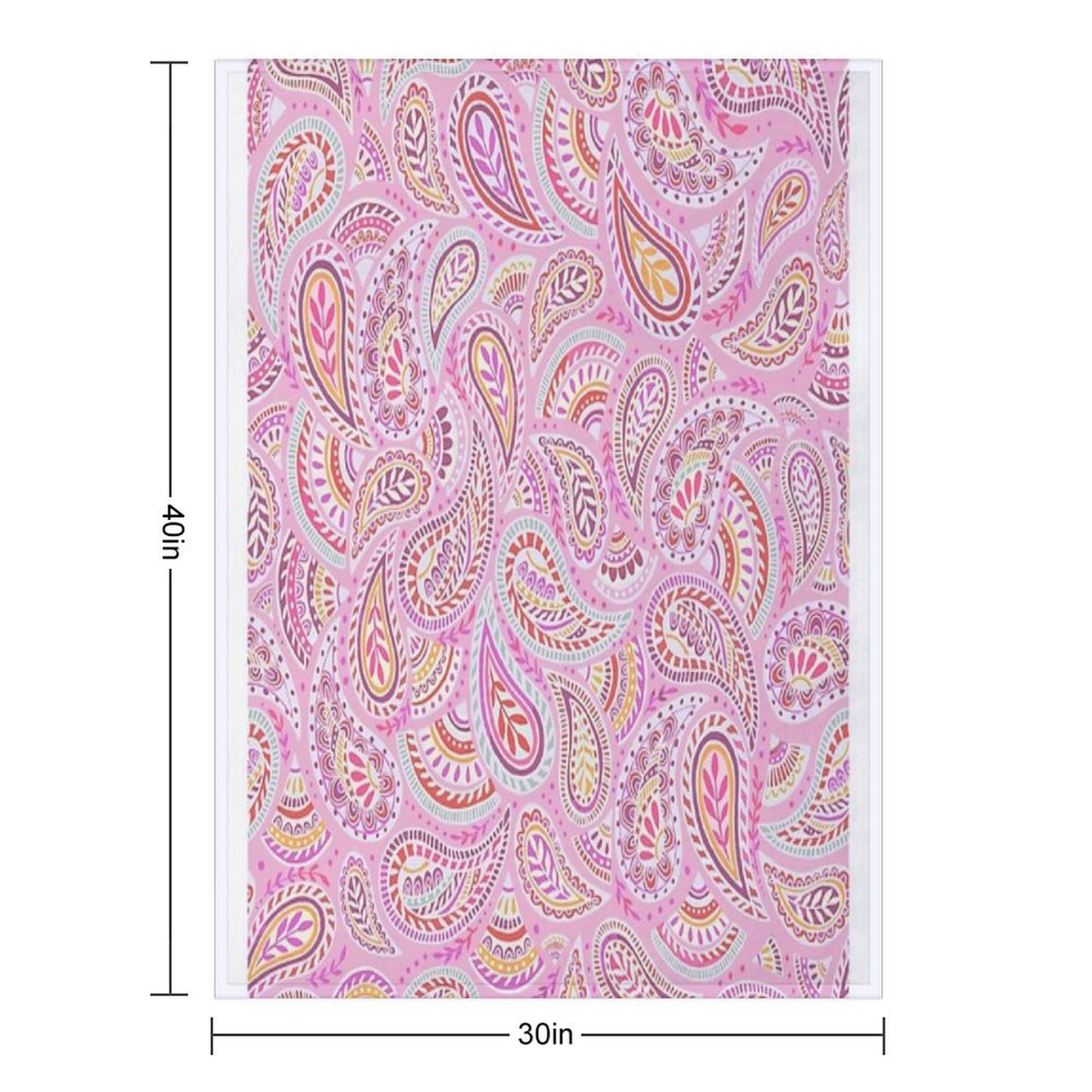 Pink Paisley Throw Blanket
