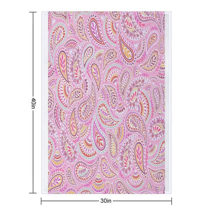 Pink Paisley Throw Blanket