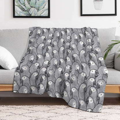 African Grey Parrots Throw Blanket