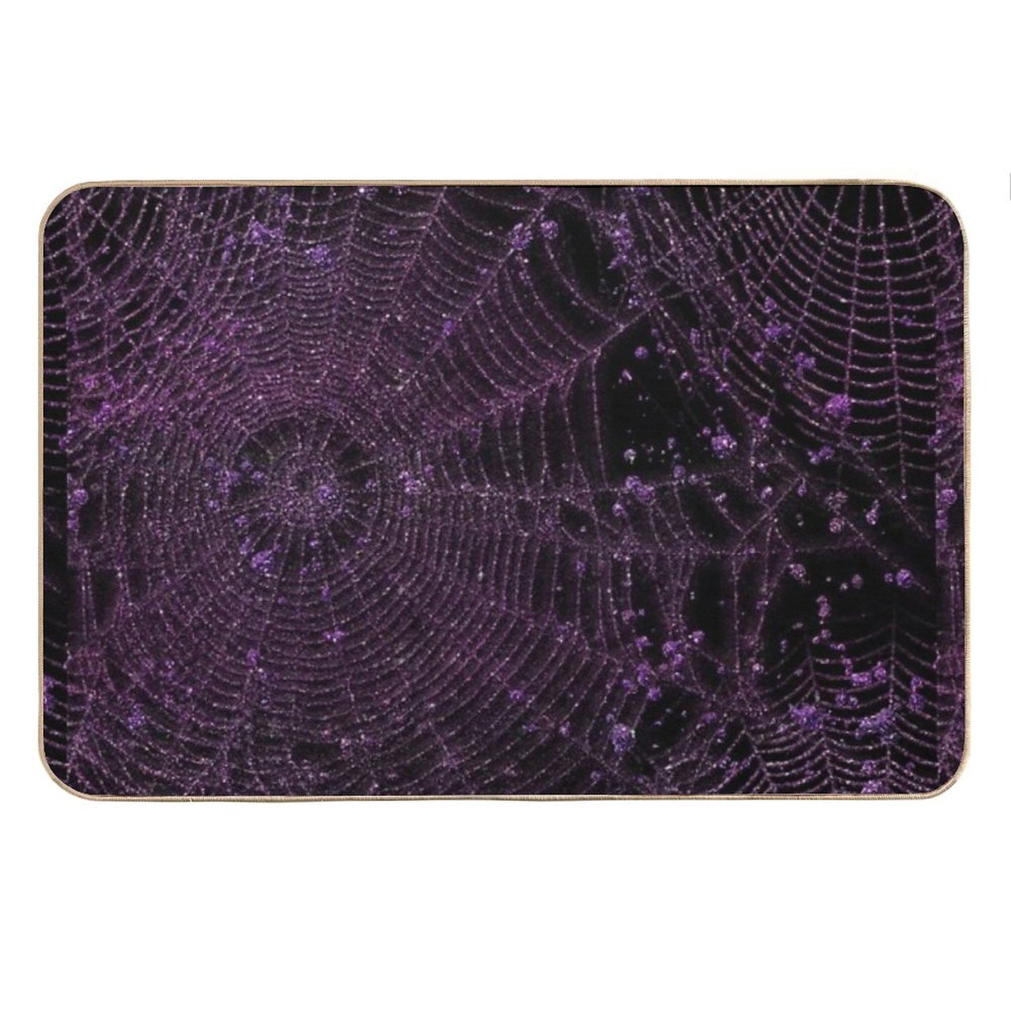 Cobwebs Pattern Purple Cobweb Bath Mat