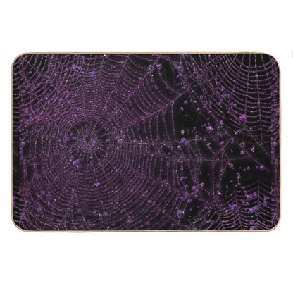 Cobwebs Pattern Purple Cobweb Bath Mat