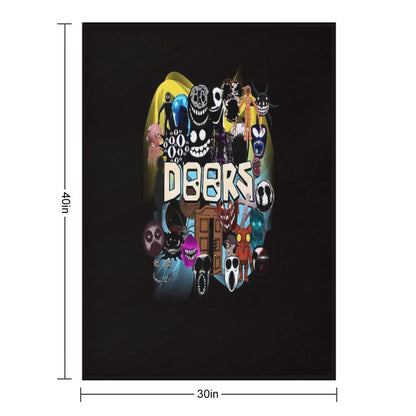 Doors All The Entities New Doors Game Update Throw Blanket
