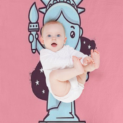 Cute Miss Liberty Throw Blanket
