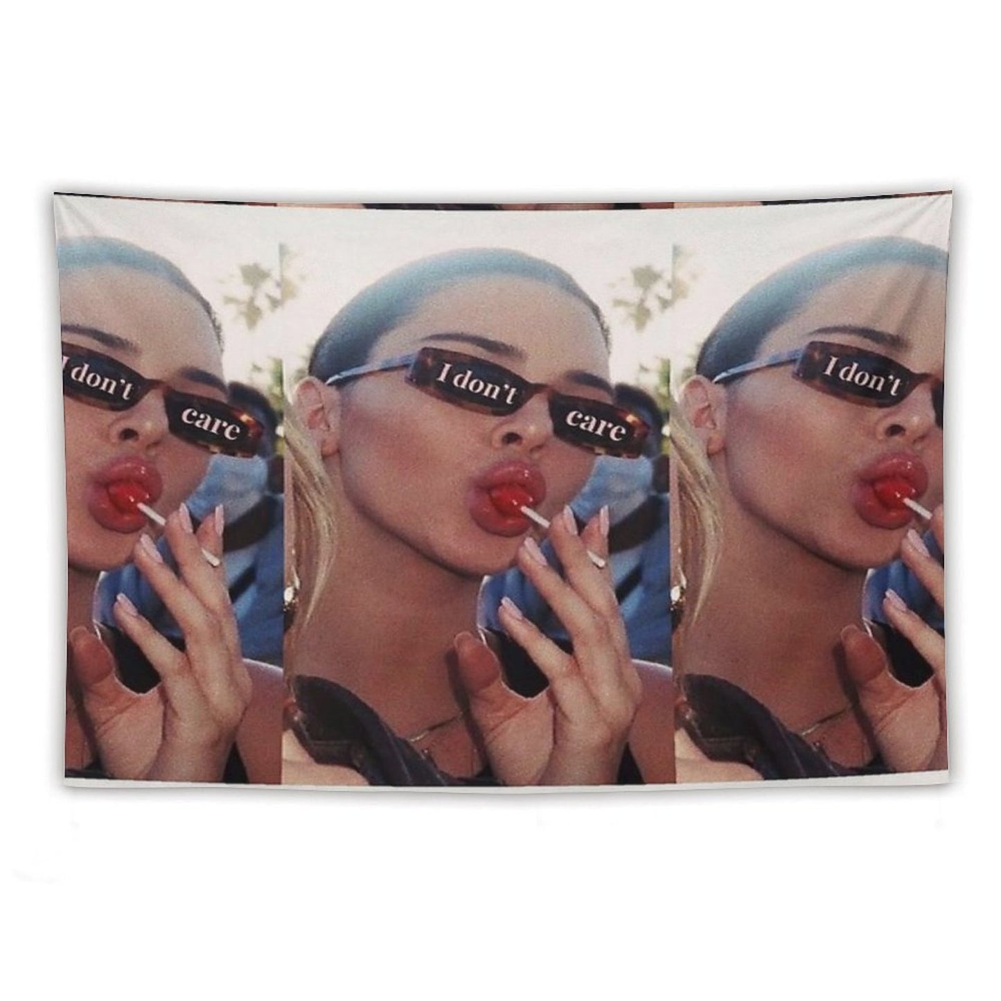 Vogue I Dont Care Lollipop Aesthetic Tapestry