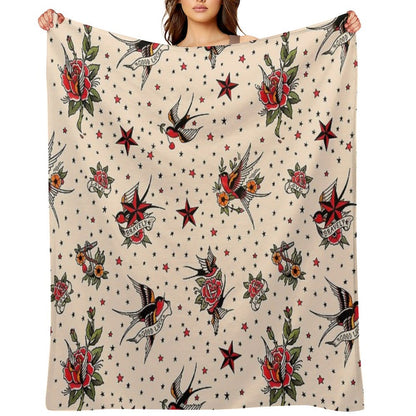Tattoo Flash Throw Blanket