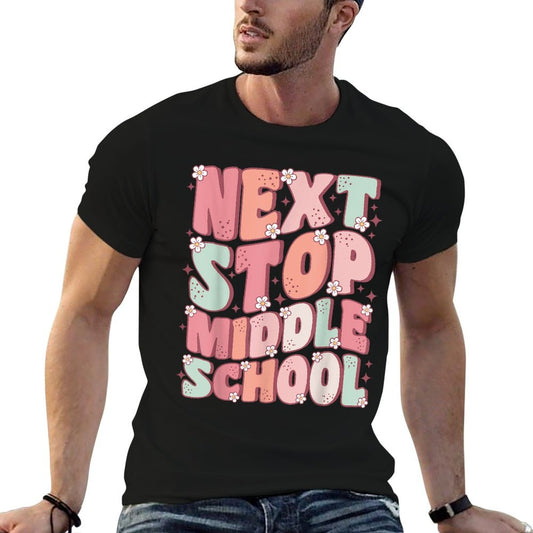 Next Stop Middle School Groovy Elementary School Graduation T-Shirt