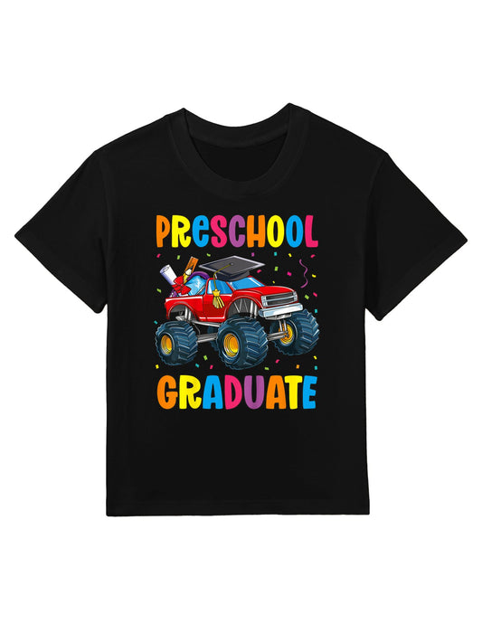 Kids Preschool Graduation Monster Truck Preschool Graduate Kids T-Shirt