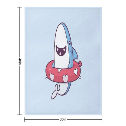 Shark Summer Fun Throw Blanket
