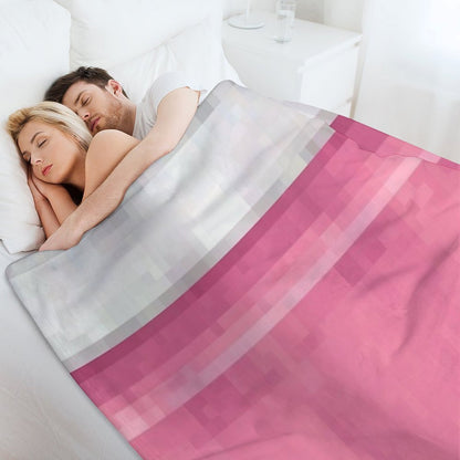 Minecraft Pink Pixel Bed Throw Blanket