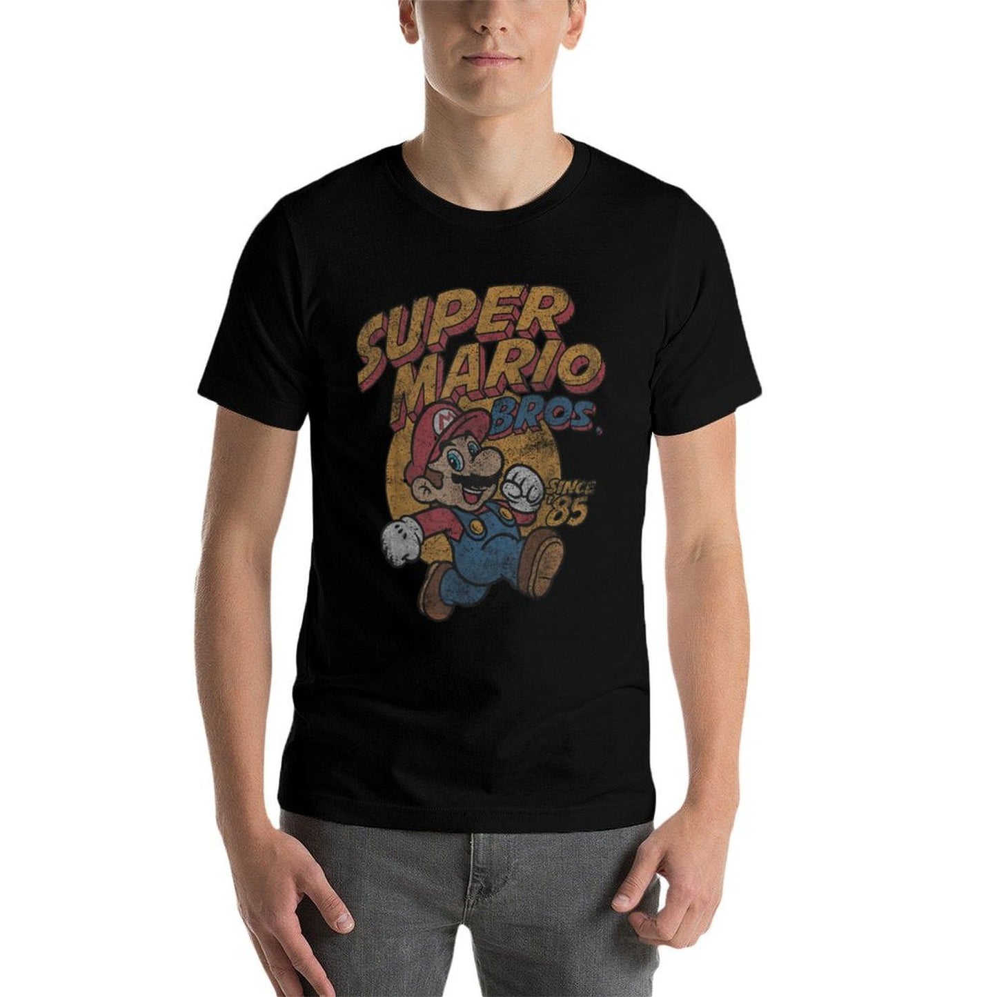 Super Mario Bros. Since '85 Vintage Poster  Heathered Texture T-Shirt