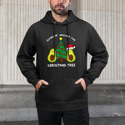 Guacin Around The Christmas Tree for Avocado Lovers PJ Layering Staple Hoodie