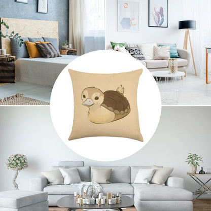 Avatar Turtle Duck Linen Throw Pillow Cover