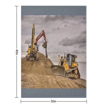 Digging And Dozing Throw Blanket